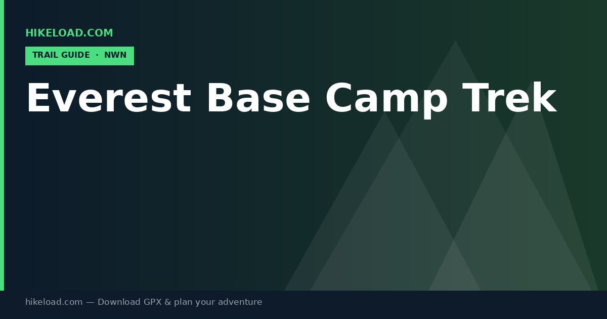 Everest Base Camp Trek trail guide