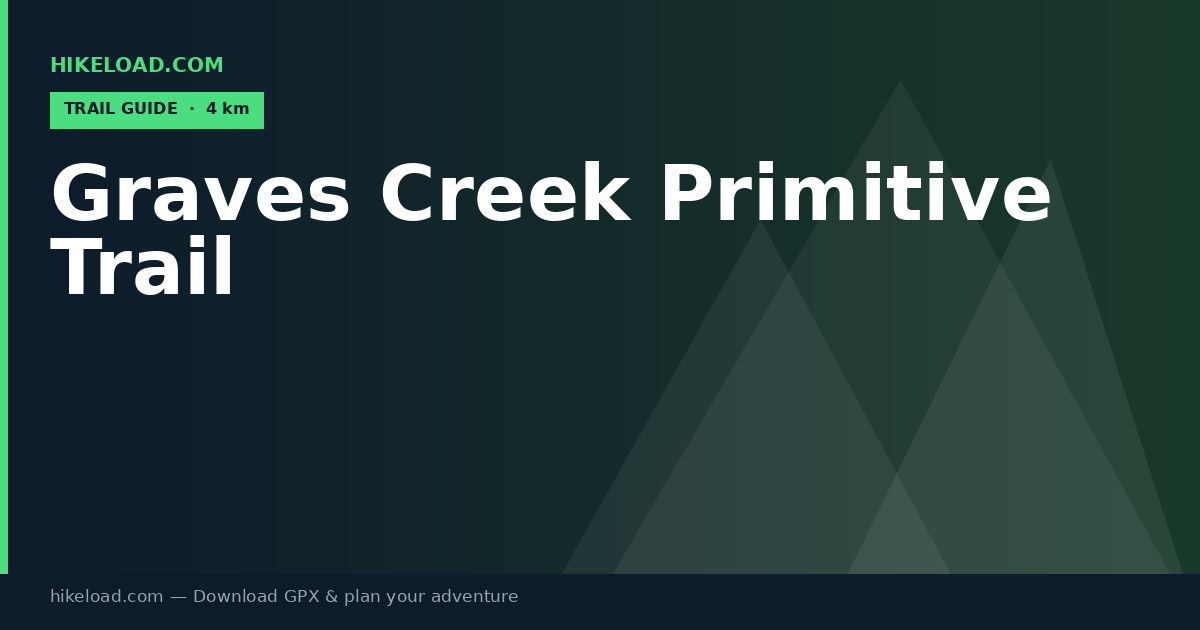Graves Creek Primitive Trail trail guide