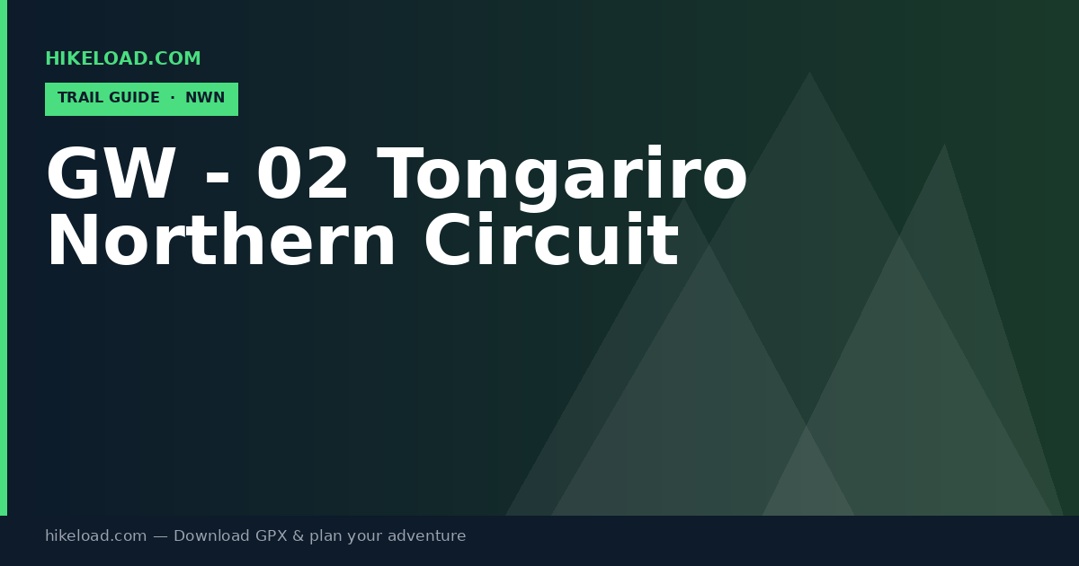 GW - 02 Tongariro Northern Circuit trail guide