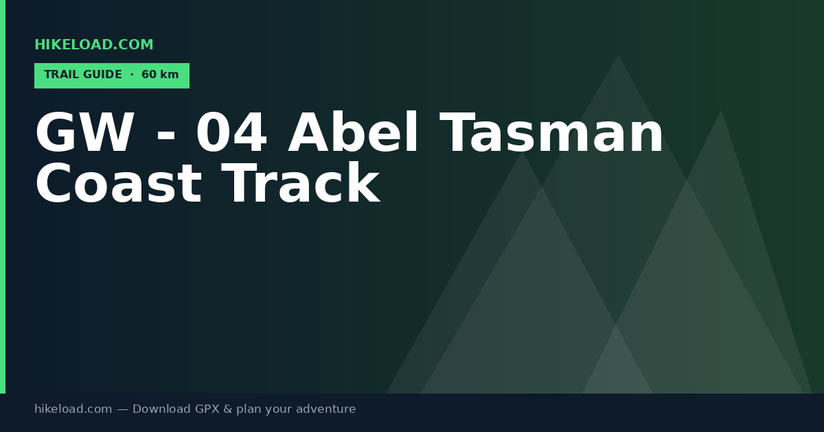 GW - 04 Abel Tasman Coast Track trail guide