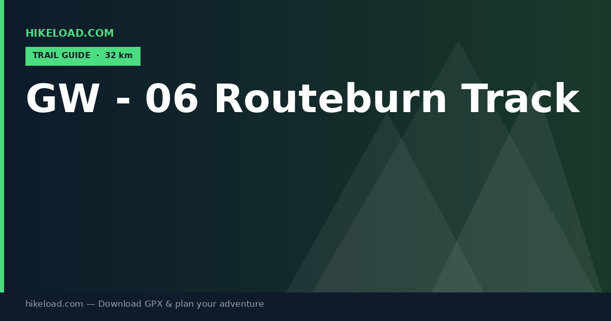 GW - 06 Routeburn Track trail guide