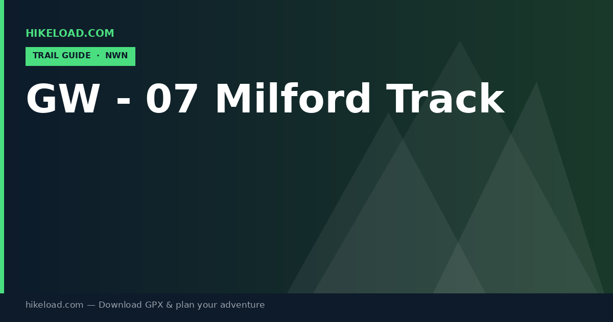 GW - 07 Milford Track trail guide