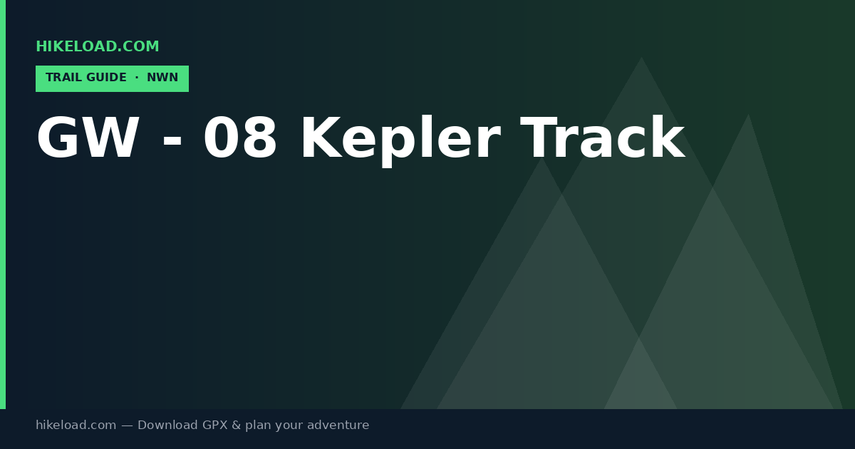 GW - 08 Kepler Track trail guide