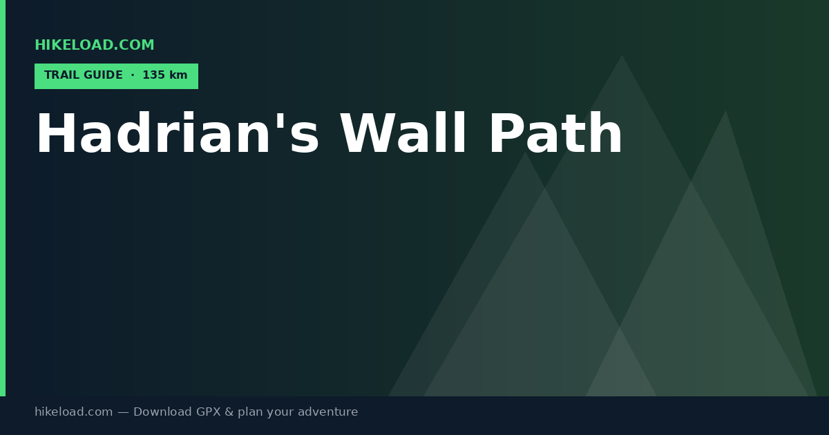 Hadrian's Wall Path trail guide