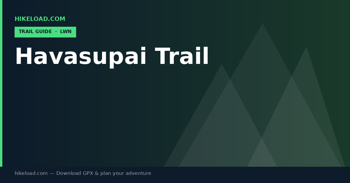 Havasupai Trail trail guide