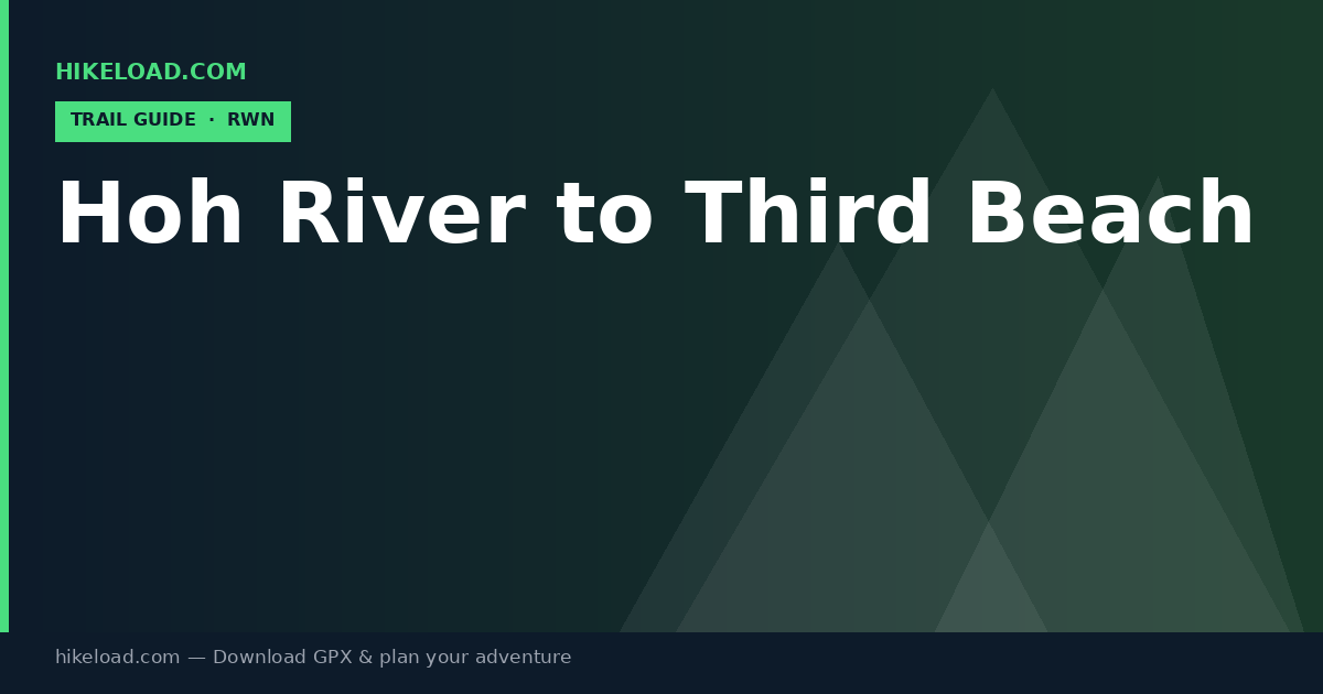 Hoh River to Third Beach trail guide