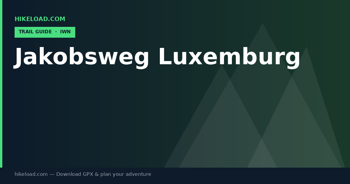 Jakobsweg Luxemburg trail guide