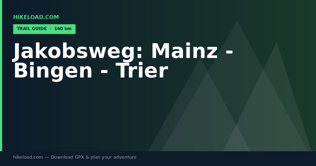 Jakobsweg: Mainz - Bingen - Trier trail guide