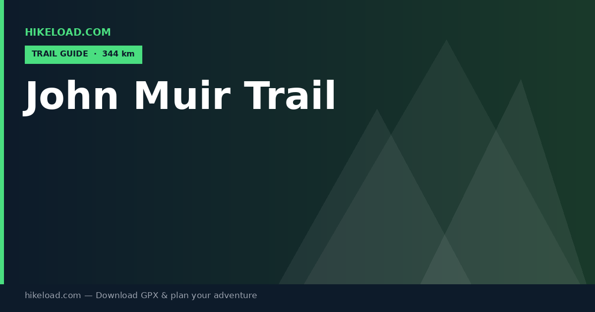John Muir Trail trail guide