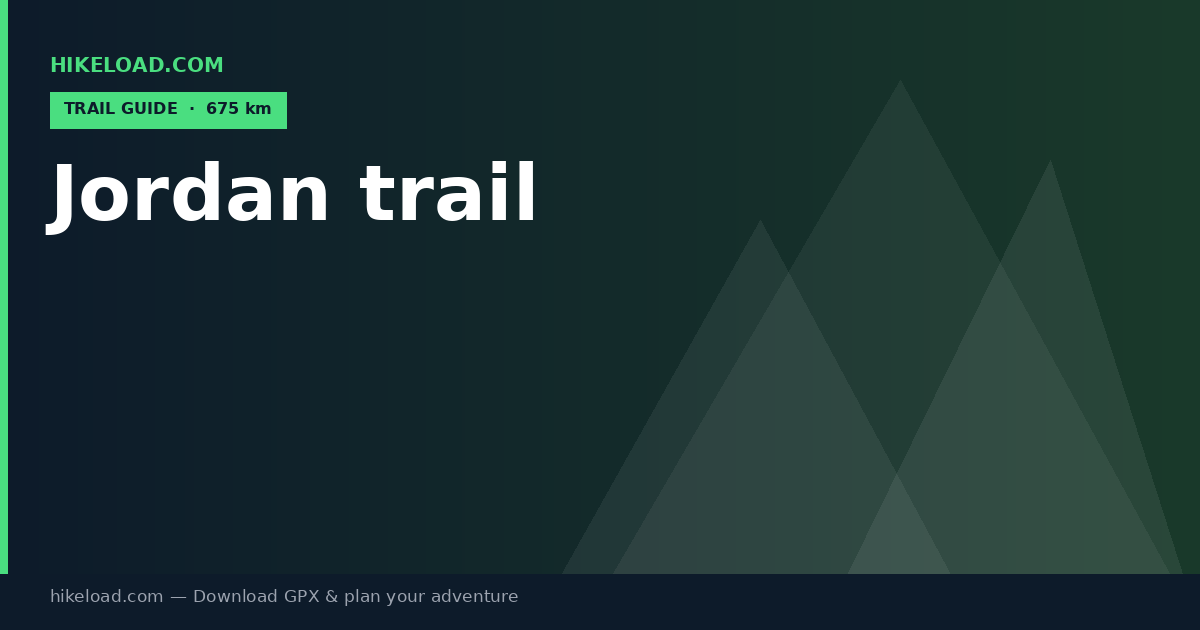 Jordan trail trail guide
