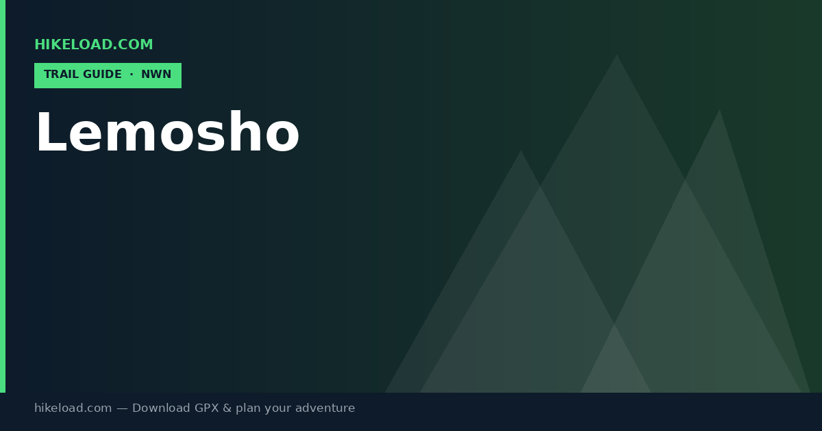 Lemosho trail guide