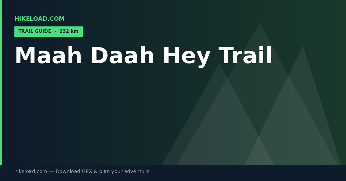 Maah Daah Hey Trail trail guide
