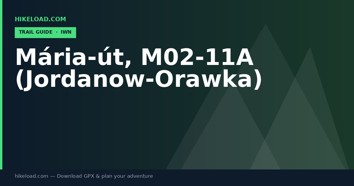 Mária-út, M02-11A (Jordanow-Orawka) trail guide