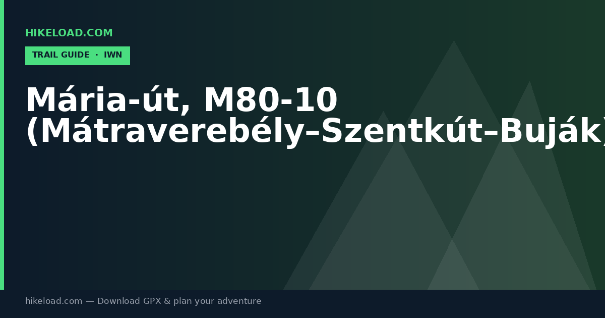 Mária-út, M80-10 (Mátraverebély–Szentkút–Buják) trail guide