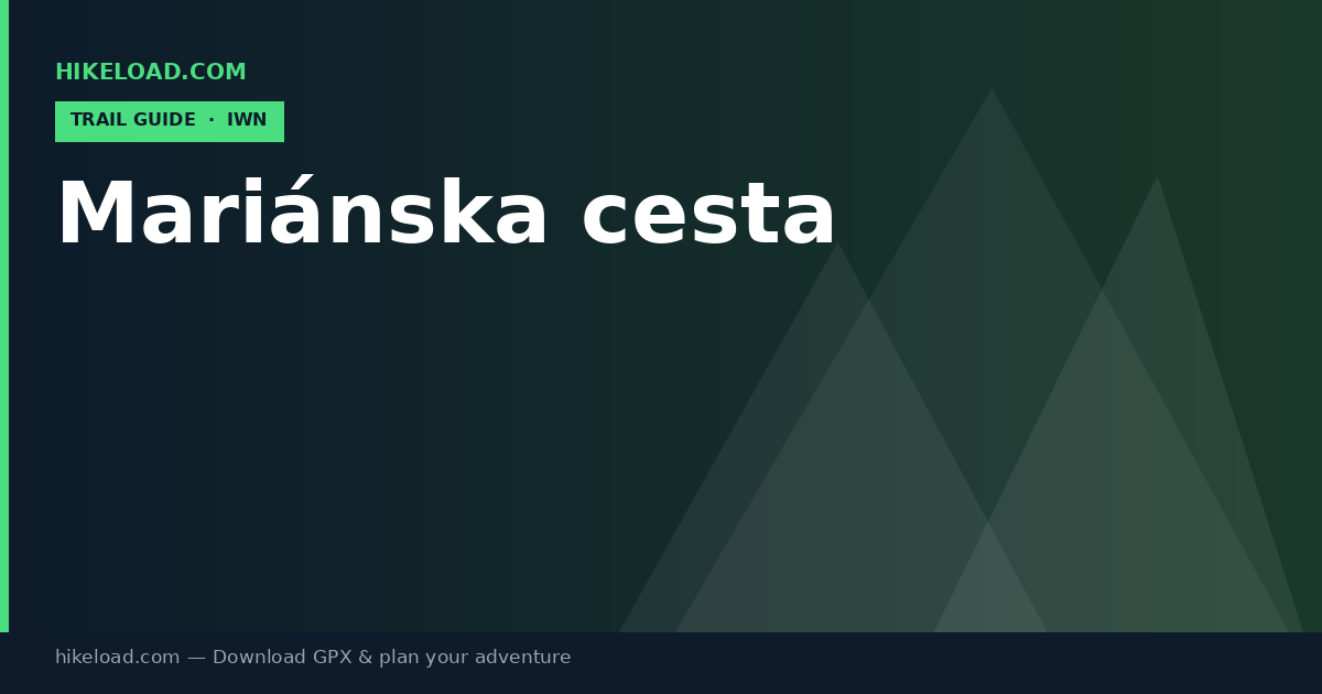 Mariánska cesta trail guide