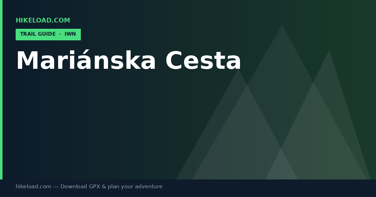 Mariánska Cesta trail guide