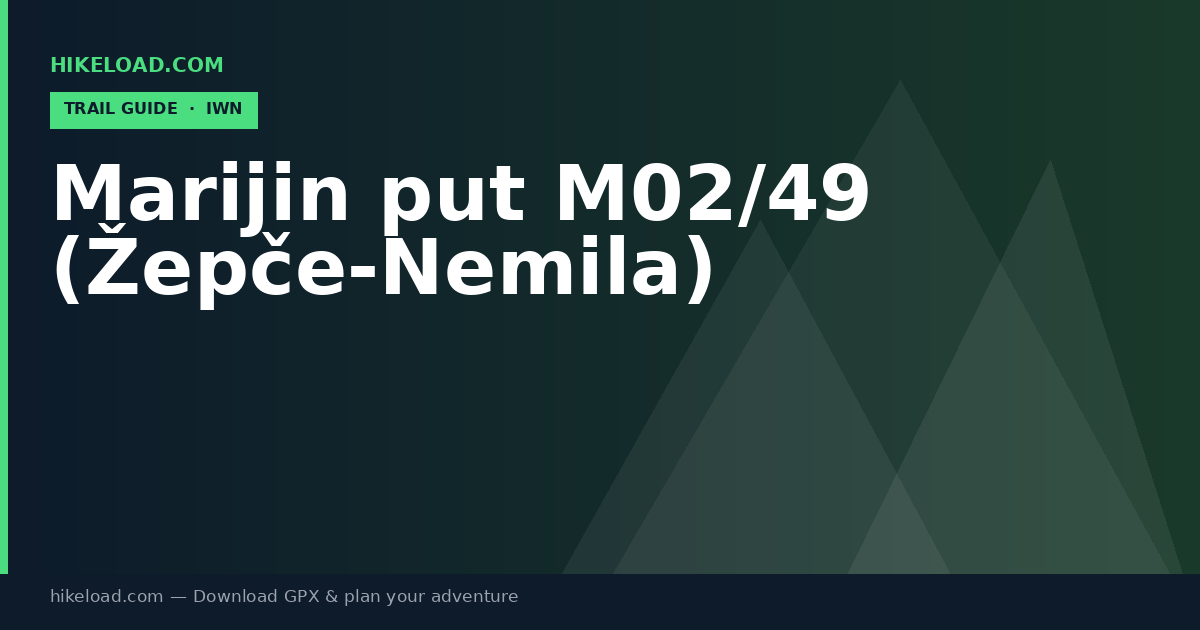 Marijin put M02/49 (Žepče-Nemila) trail guide