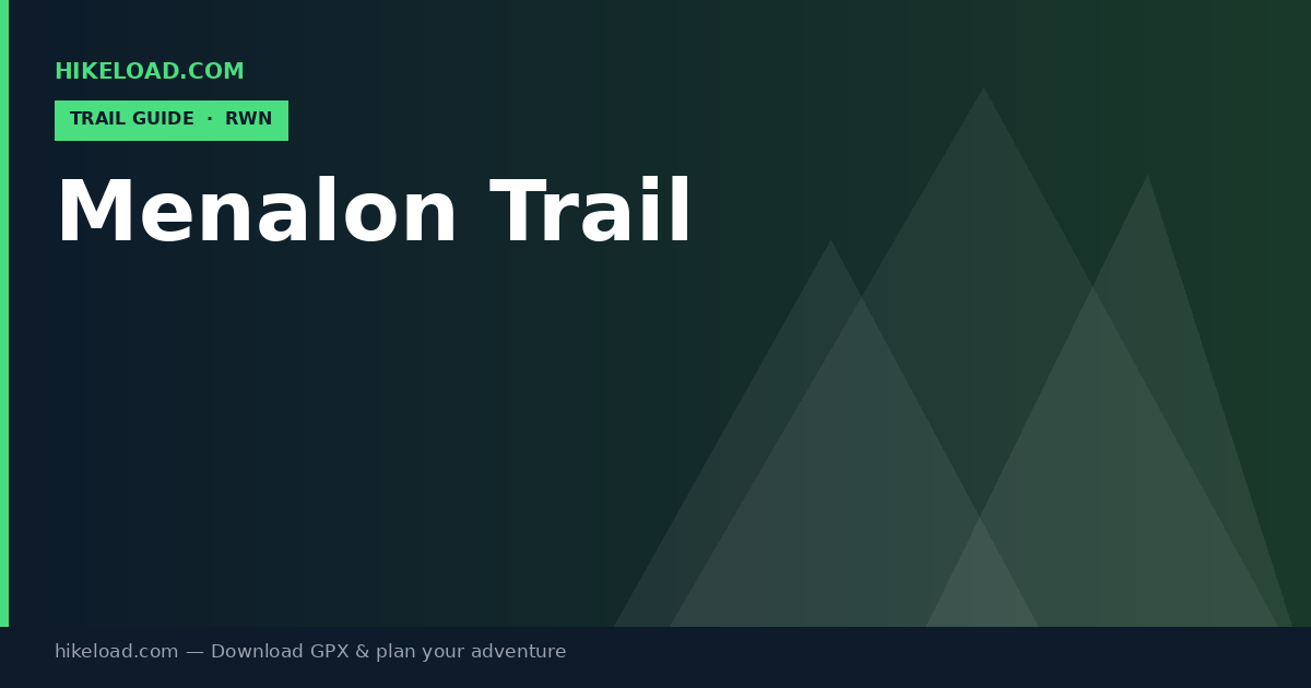 Menalon Trail trail guide