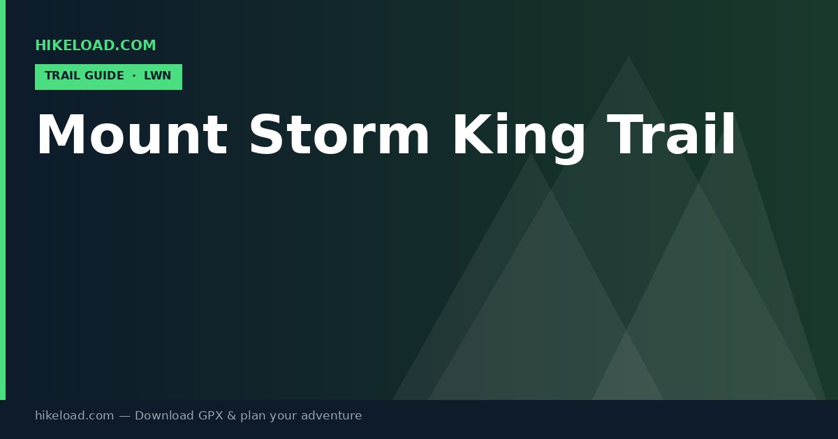 Mount Storm King Trail trail guide