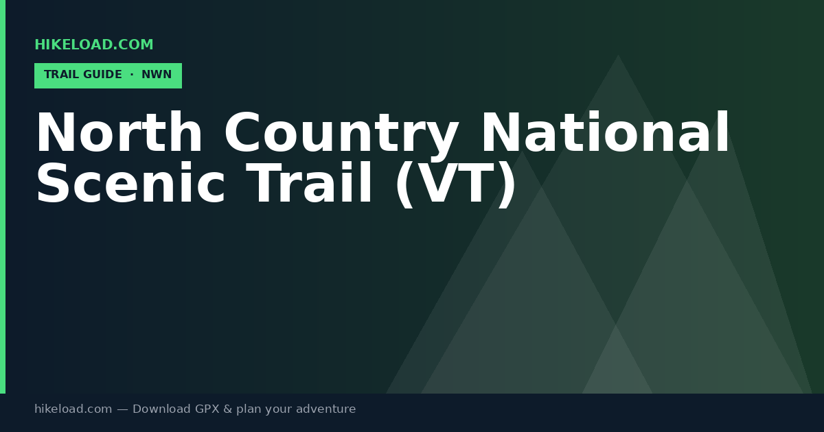North Country National Scenic Trail (VT) trail guide