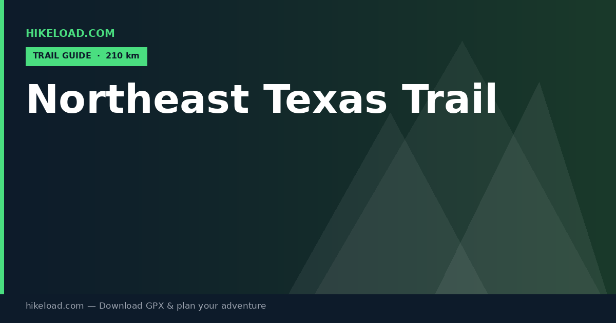 Northeast Texas Trail trail guide