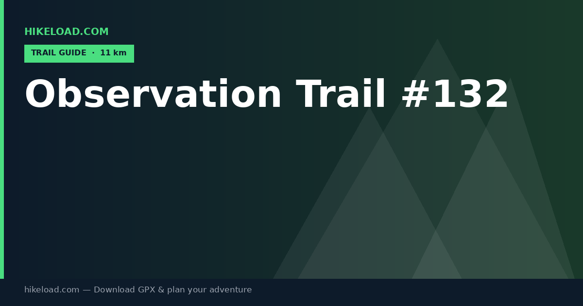 Observation Trail #132 trail guide