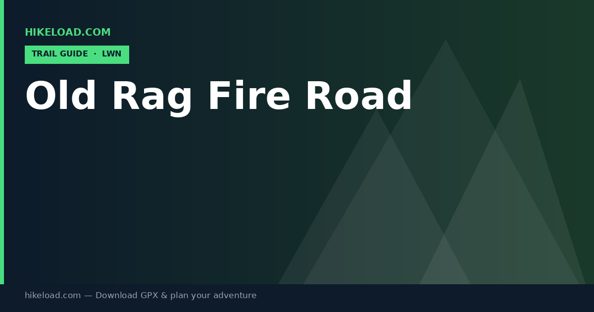 Old Rag Fire Road trail guide