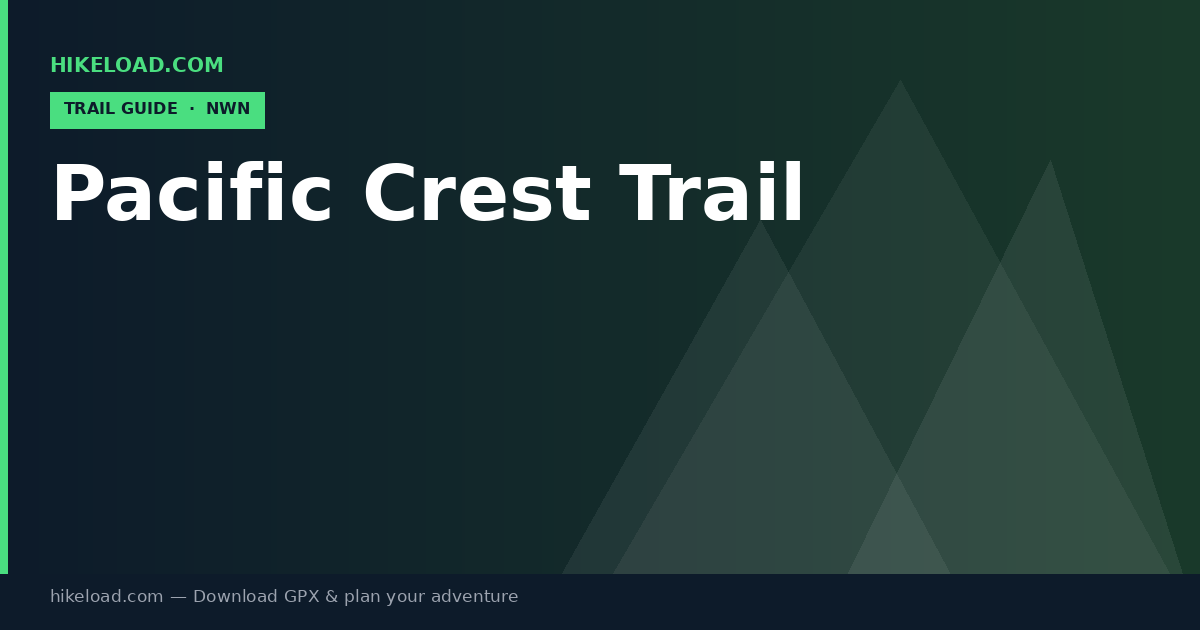 Pacific Crest Trail trail guide
