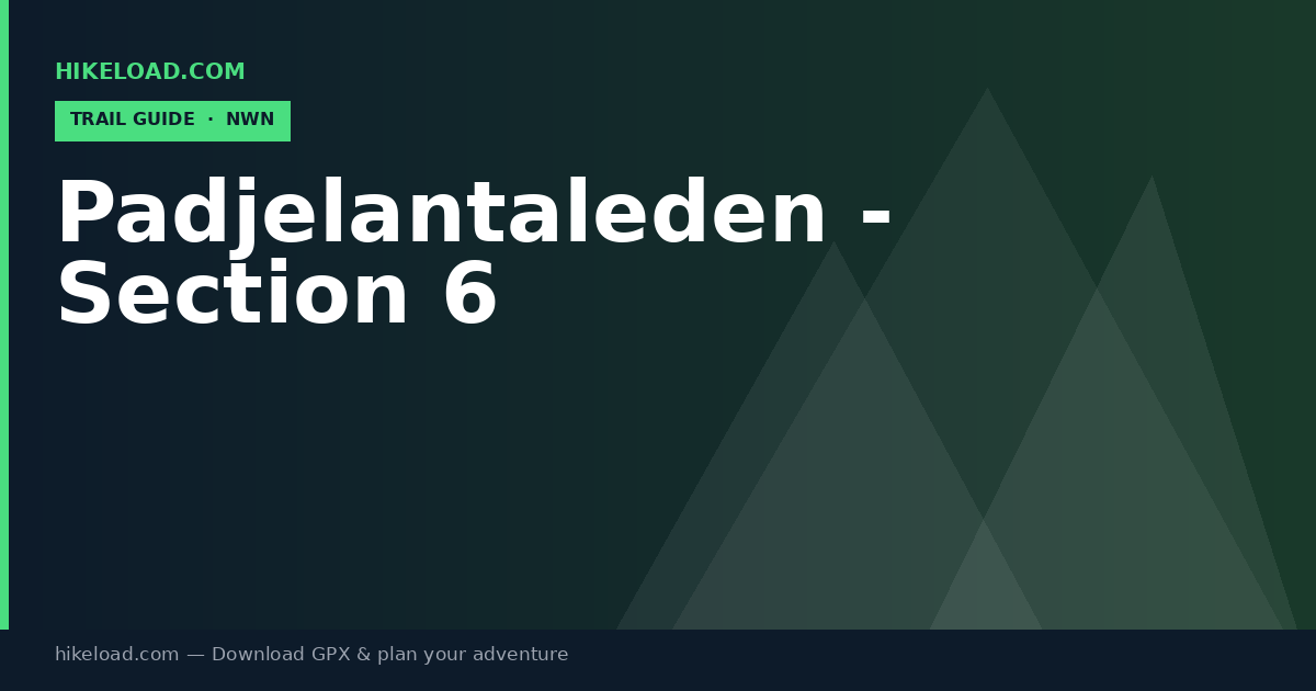 Padjelantaleden - Section 6 trail guide
