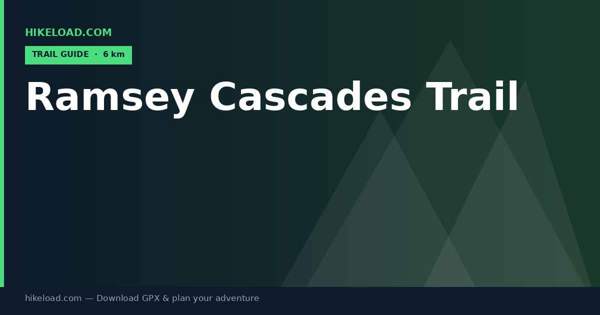 Ramsey Cascades Trail trail guide
