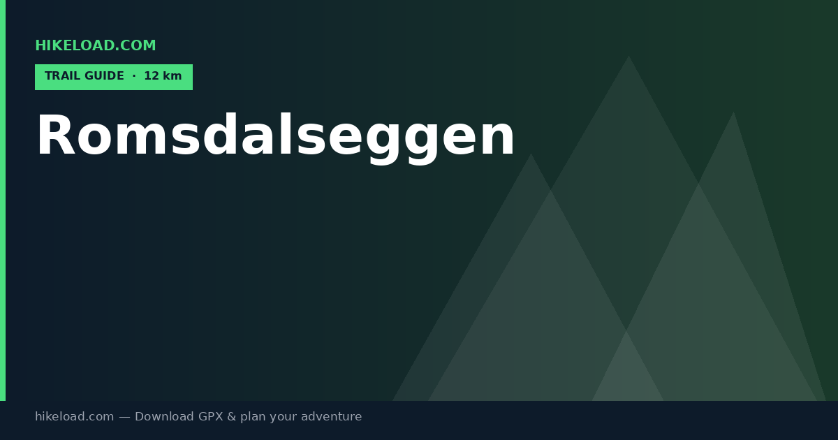 Romsdalseggen trail guide