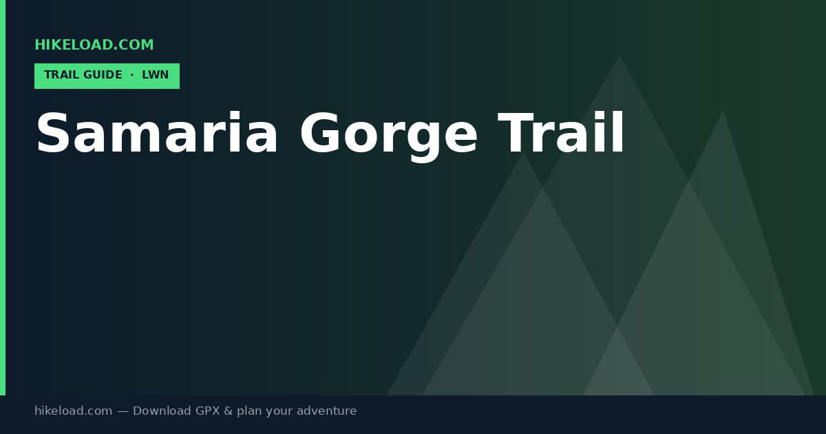 Samaria Gorge Trail trail guide