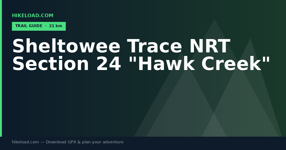 Sheltowee Trace NRT Section 24 "Hawk Creek" trail guide