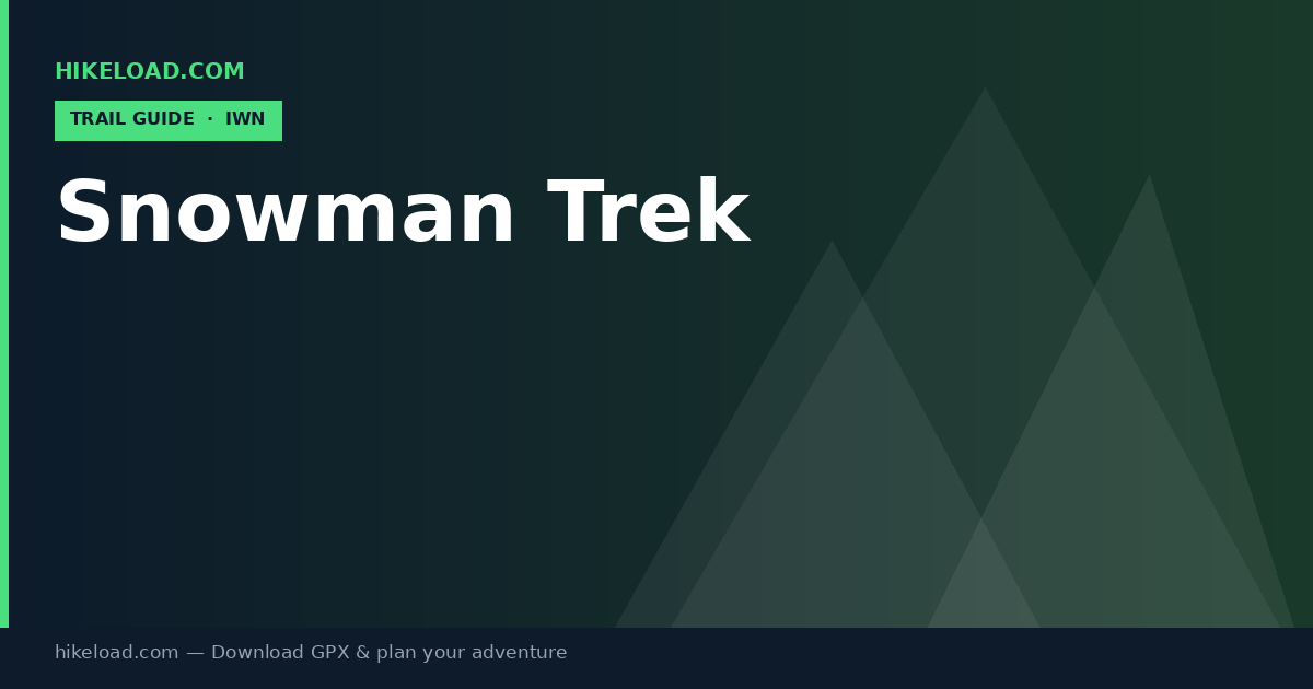 Snowman Trek trail guide