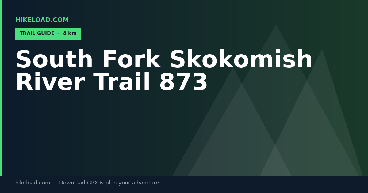 South Fork Skokomish River Trail 873 trail guide