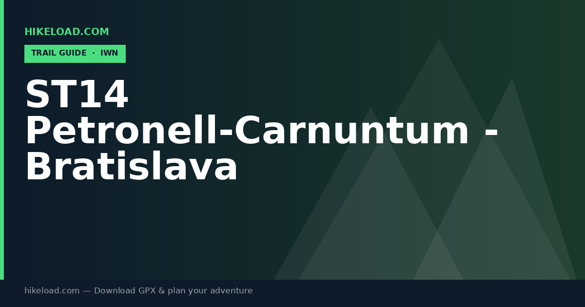 ST14 Petronell-Carnuntum - Bratislava trail guide