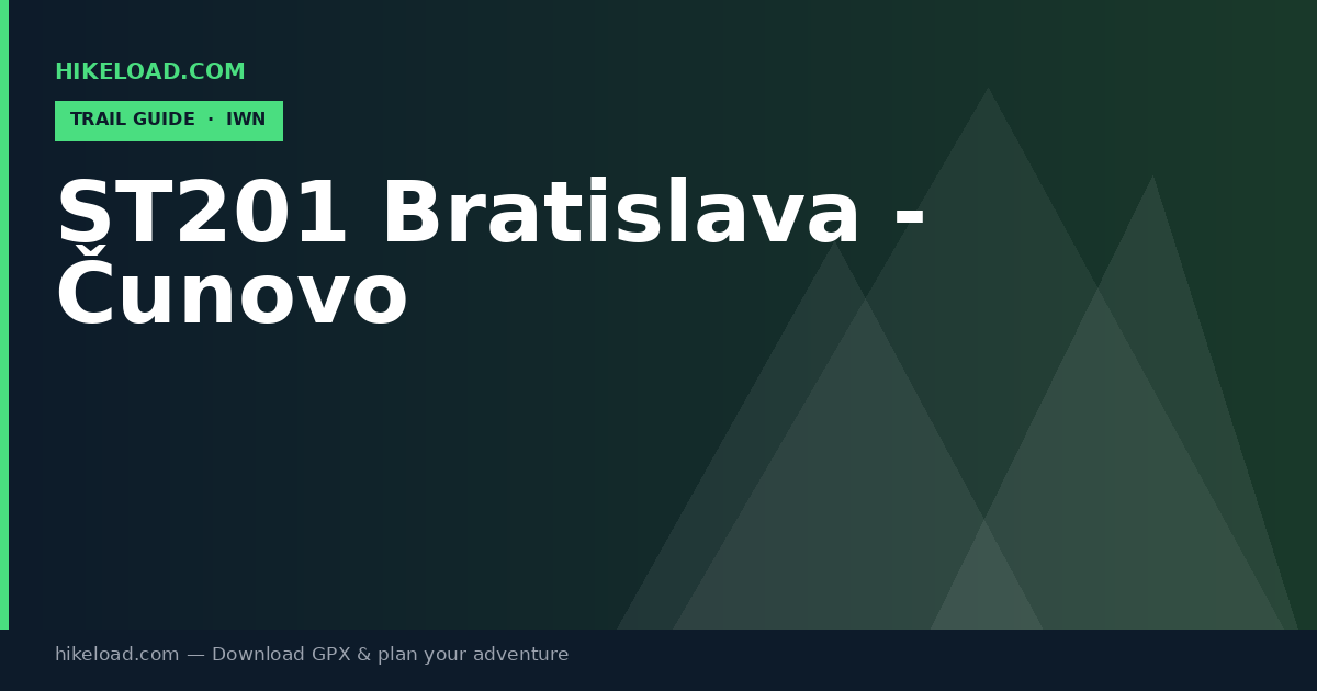 ST201 Bratislava - Čunovo trail guide
