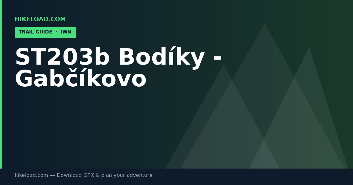 ST203b Bodíky - Gabčíkovo trail guide