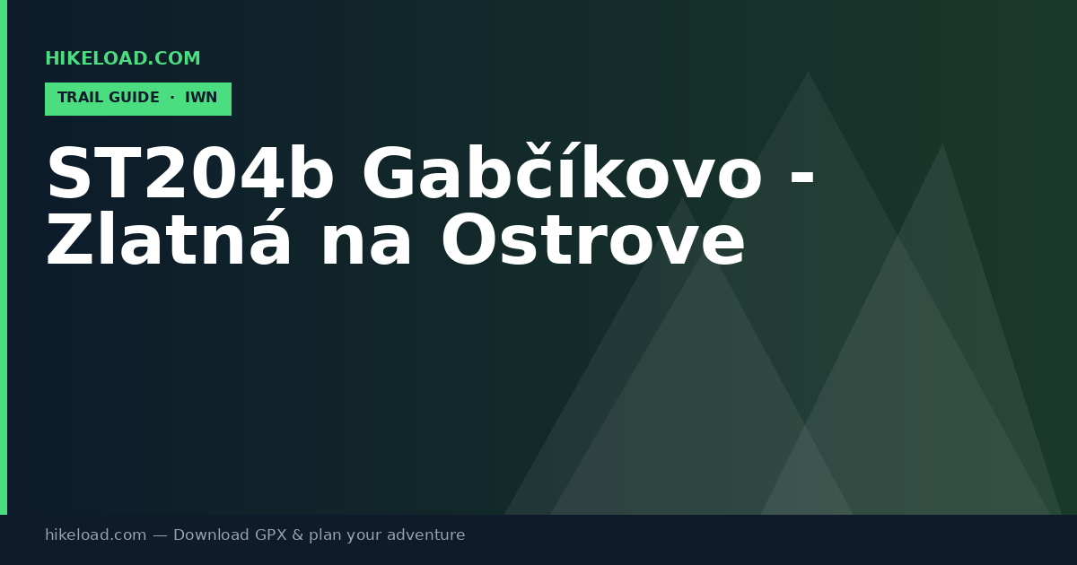 ST204b Gabčíkovo - Zlatná na Ostrove trail guide