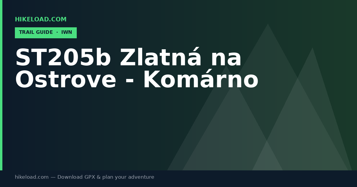 ST205b Zlatná na Ostrove - Komárno trail guide