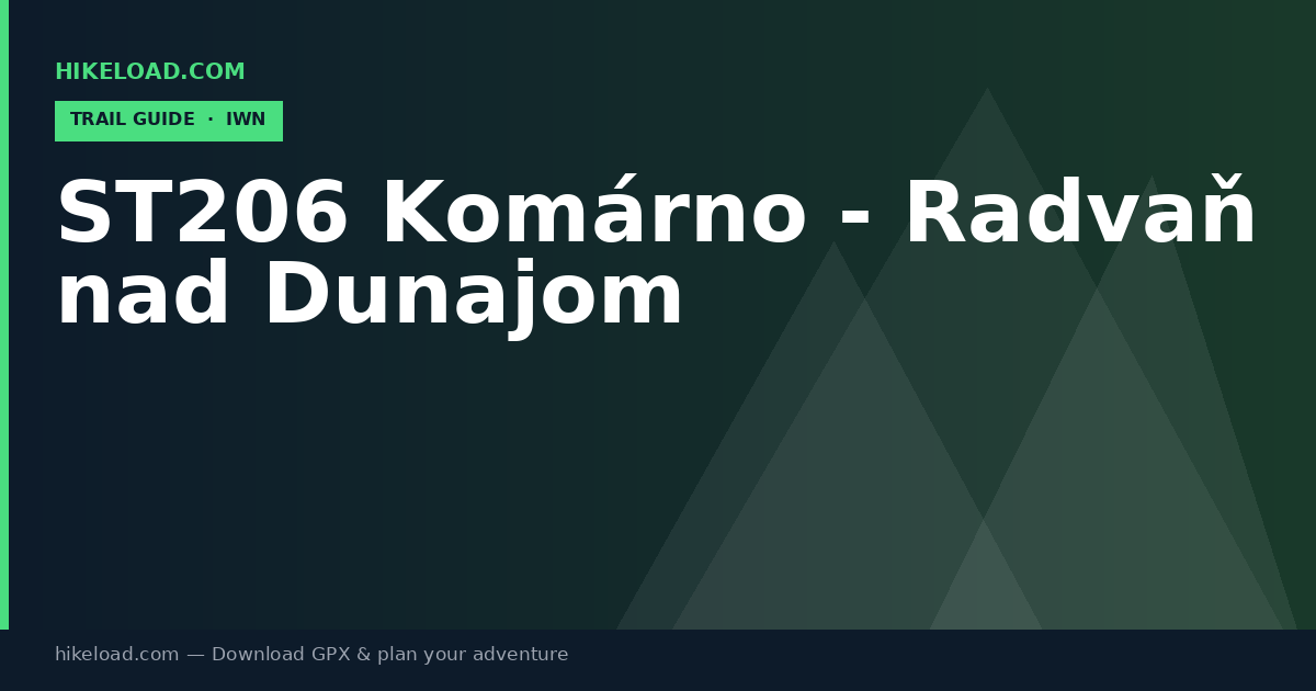 ST206 Komárno - Radvaň nad Dunajom trail guide
