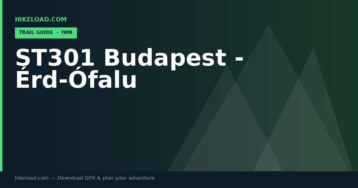 ST301 Budapest - Érd-Ófalu trail guide