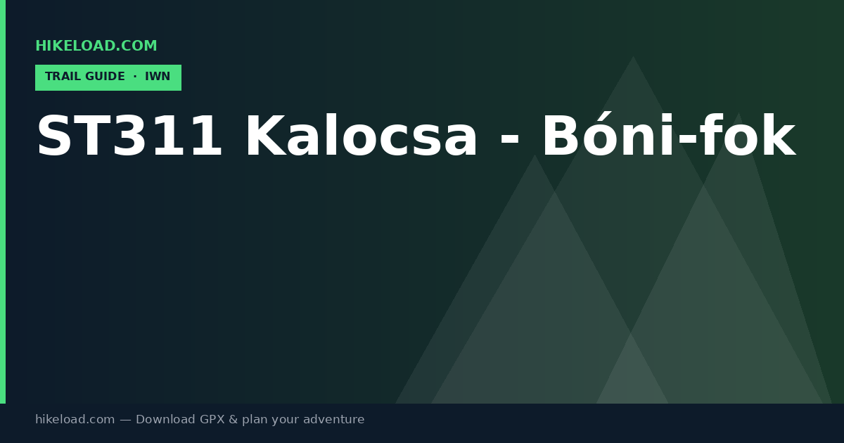 ST311 Kalocsa - Bóni-fok trail guide