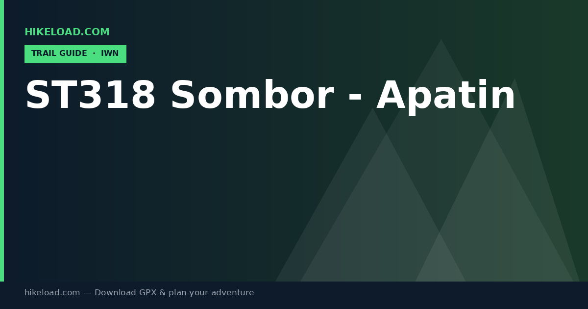 ST318 Sombor - Apatin trail guide