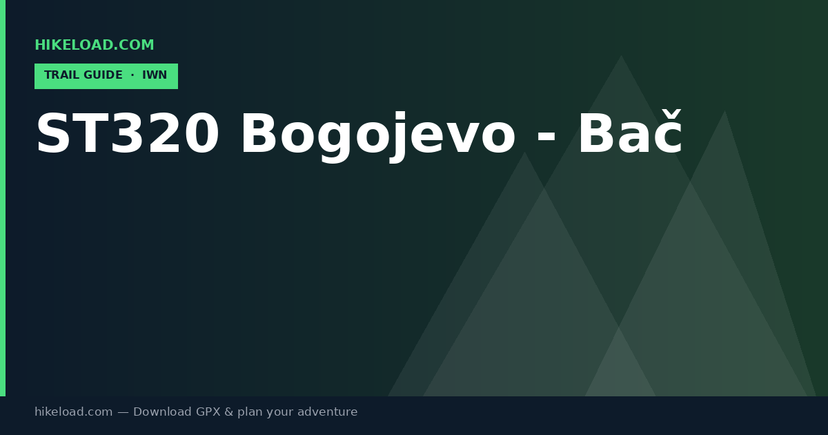ST320 Bogojevo - Bač trail guide