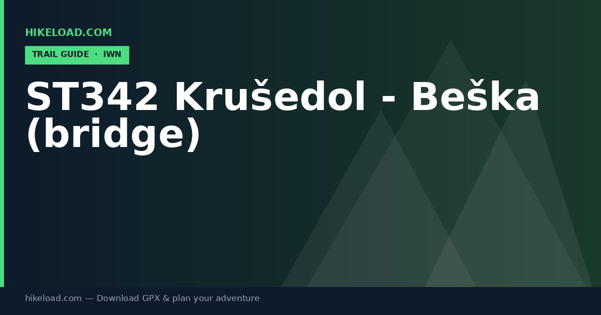 ST342 Krušedol - Beška (bridge) trail guide