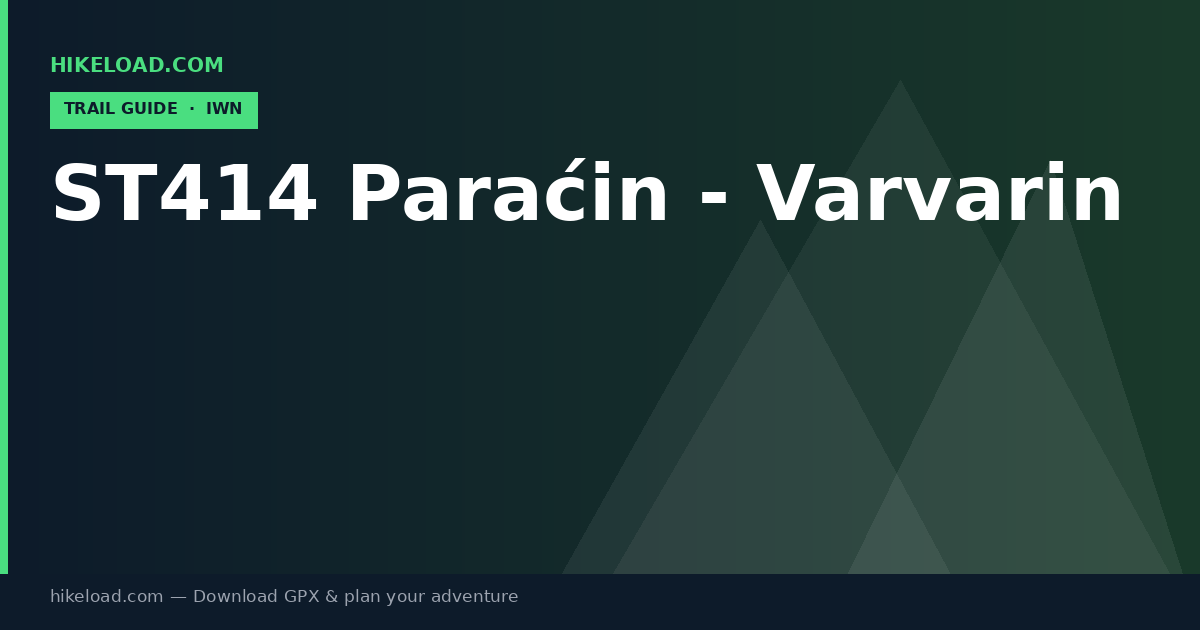 ST414 Paraćin - Varvarin trail guide