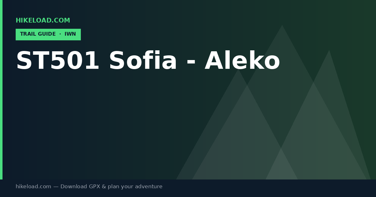 ST501 Sofia - Aleko trail guide