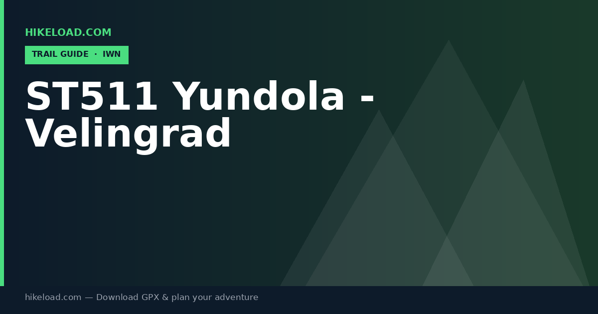 ST511 Yundola - Velingrad trail guide