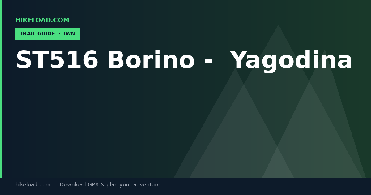 ST516 Borino -  Yagodina trail guide